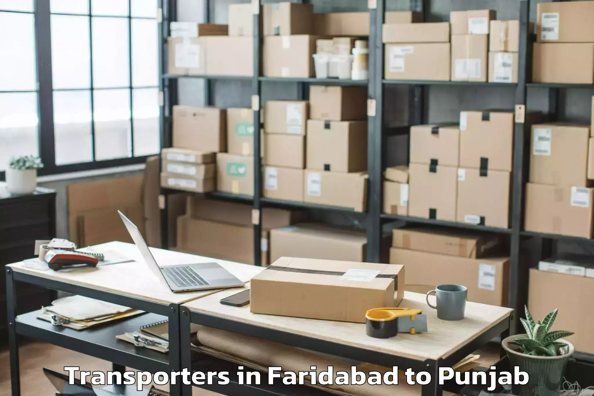 Top Faridabad to Gidderbaha Transporters Available